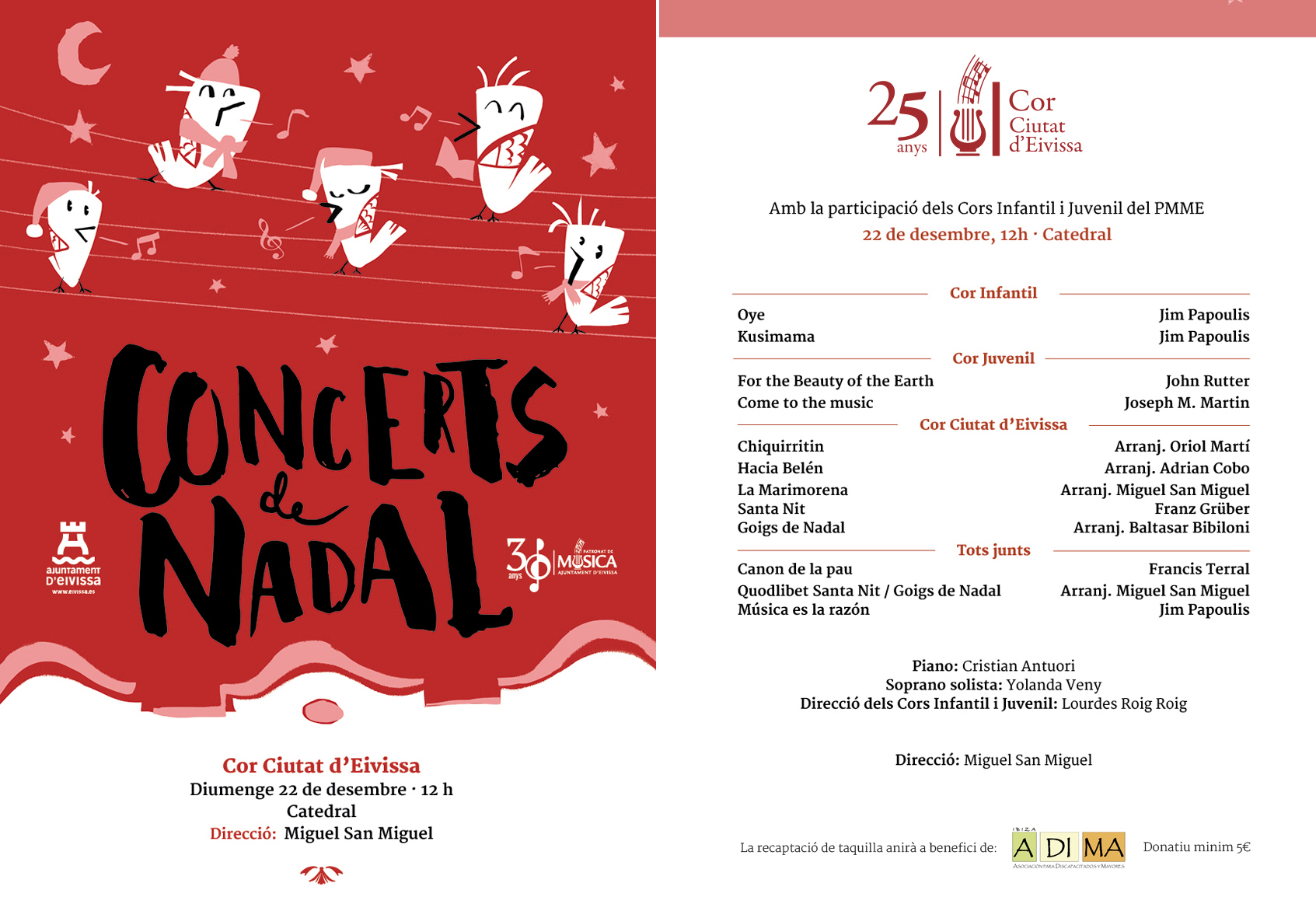 Programa concert de clausura del 25 aniversari del Cor Ciutat d'Eivissa